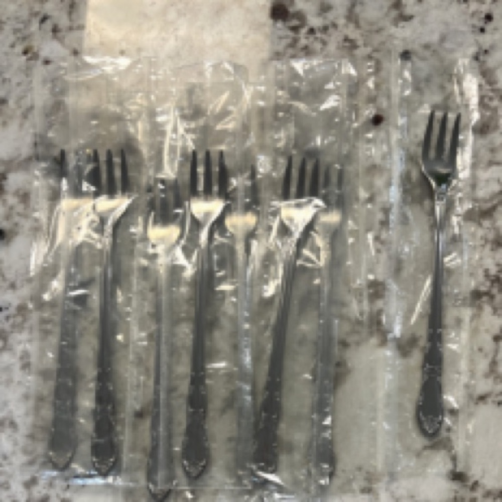 Vintage Oneida Daydream Fenway Stainless Cocktail Forks Lot 8